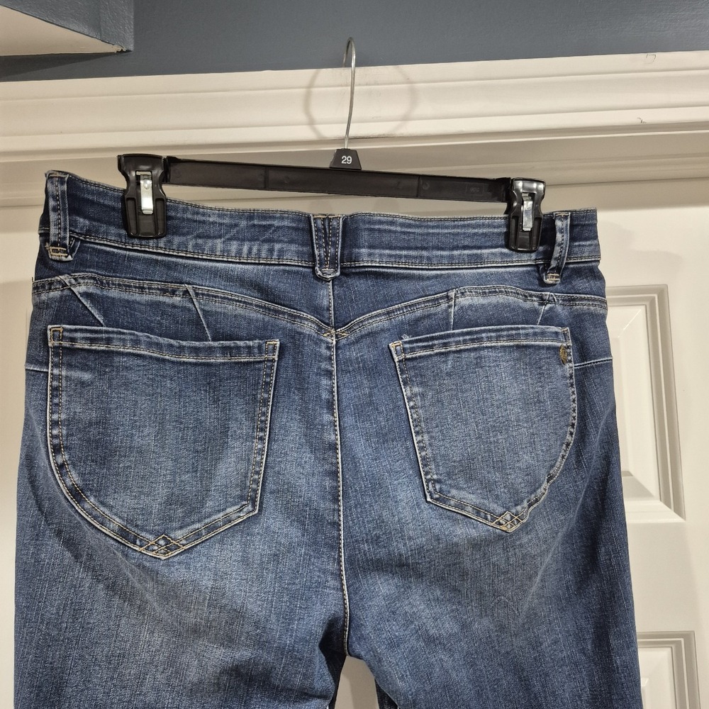 Democracy Jeans Womens 14 Ab Solution Ankle Skimmer Distressed Stretch Shaping - Picture 4 of 12